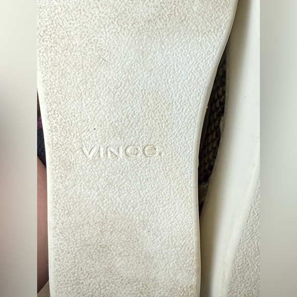 Vince Saxon 2 Mottled Snake Gray Womens Loafers 5.5M Casual Reputation Neutral - Picture 9 of 9